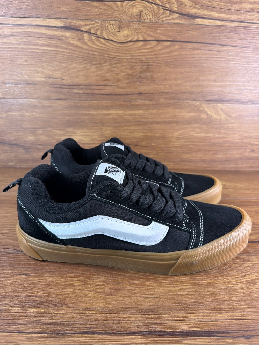 Vans Knu Skool Shoes Mens 10.5 Black White Chunky Sneakers Gumsole Shoes